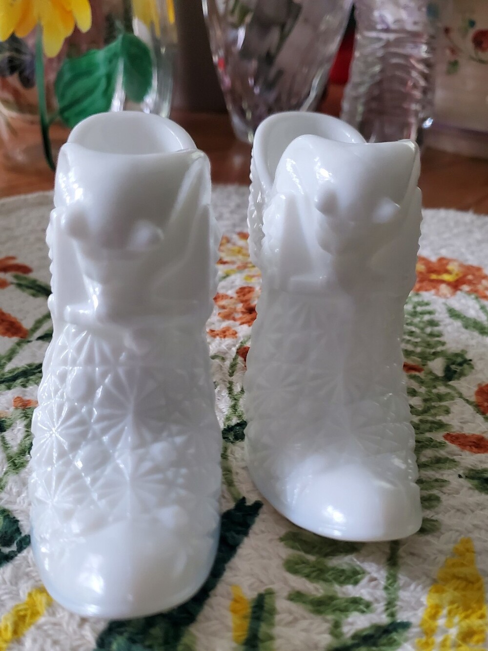 2 Fenton Milk Glass